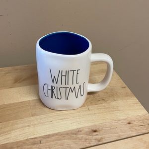 Rae Dunn White Christmas Snowflake Two Sided Holiday Mug Seasonal Decor